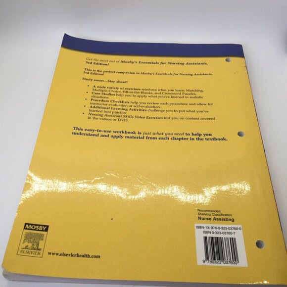 Mosby's Essentials for Nursing Assistants by Sorrentino Gorek 3rd Ed Workbook - Picture 2 of 8